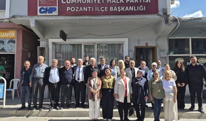 CHP Adana İl Yönetimi, Pozantı ilçesinde çeşitli temaslarda bulundu