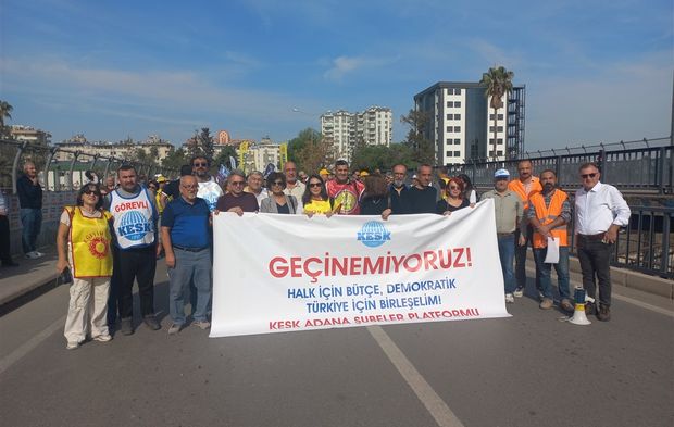 Adana’da KESK’ten Geçinemiyoruz Mitingi: Halk için Bütçe, Demokratik Türkiye!