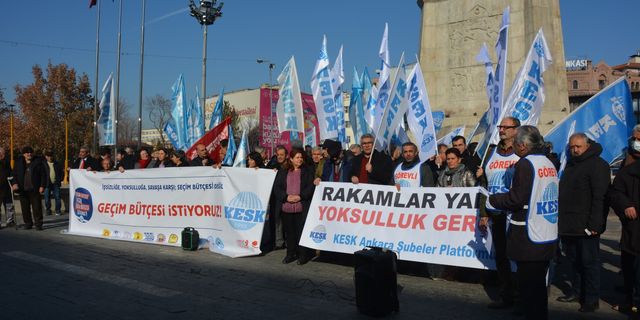 KESK Üyeleri Ankara-Ulus'tan Seslendi: "Rakamlar Yalan, Yoksulluk Gerçek"