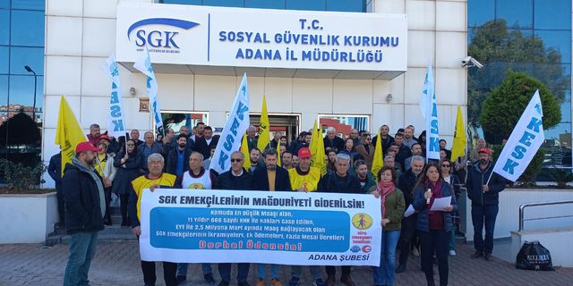 Adana BES; SGK Emekçilerine de 3600 ek gösterge istiyoruz!