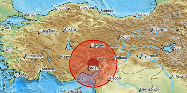 Adana’nın Saimbeyli İlçesinde 4.0 Şiddetinde Deprem