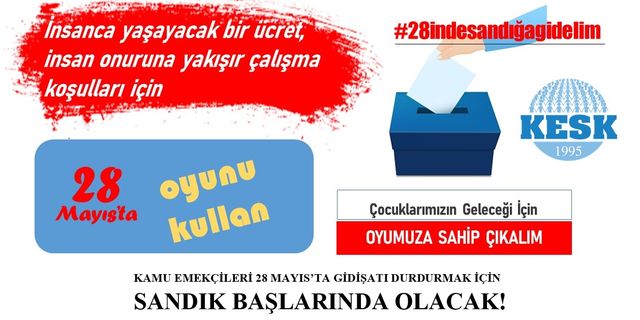 "Gün şikâyet etme, umutsuzluğa kapılma, boş verme günü değil geleceğine, oyuna, sandığa sahip çıkma günüdür!"