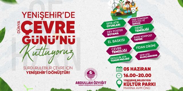 Yenişehir Belediyesi, Dünya Çevre Günü etkinlikleriyle farkındalık yaratacak