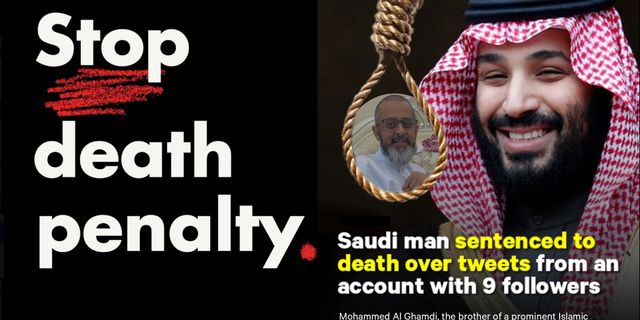 Tweetleri ve YouTube faaliyetleri nedeniyle Mohammed al-Ghamdi'ye verilen idam cezası kaldırılmalı