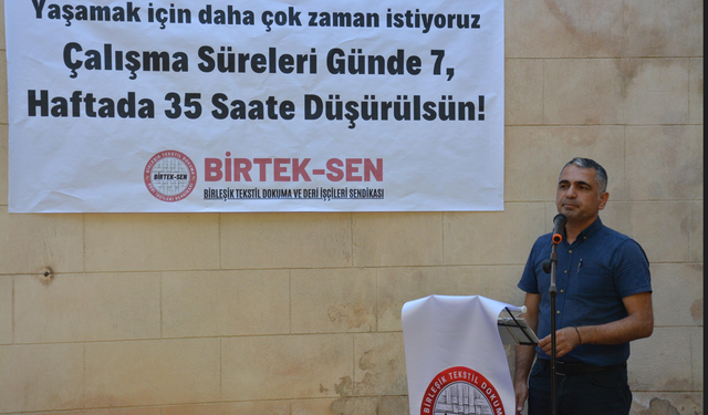 BİRTEK-SEN (Birleşik Tekstil, Dokuma ve Deri İşçileri Sendikası) Genel Başkanı Türkmen Gözaltına Alındı