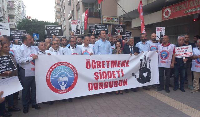 Eğitim-İş Genel Başkanı Kadem Özbay Adana'da Şiddet Mağduru Öğretmenlere Sahip Çıktı