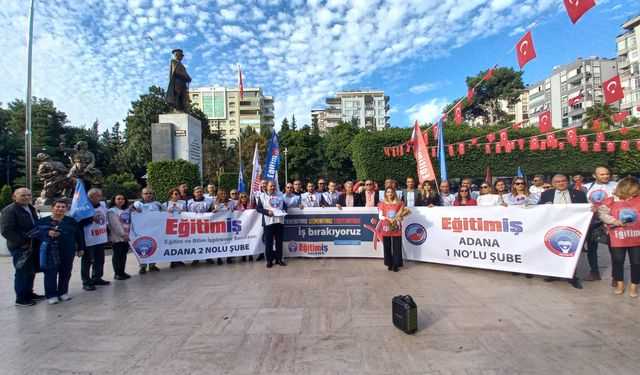  Eğitim-İş Adana Şubeleri 24 Kasım Öğretmenler Günü Çerçevesinde Taleplerini Haykırdı