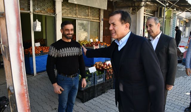 Başkan Abdullah Özyiğit çalışmaları yerinde inceledi, vatandaşlarla buluştu