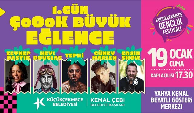 KÜÇÜKÇEKMECE’DE: ‘3.GENÇLİK FESTİVALİ’NE GERİ SAYIM BAŞLADI’