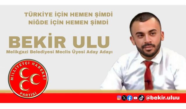 Engelli Milli Sporcu Bekir Ulu, MHP'den Melikgazi Belediye Meclis Üyeliği İçin Aday Adayı Oldu"