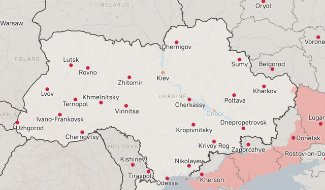 Ukrayna medyası ülke genelinde çok sayıda patlama yaşandığını bildirdi