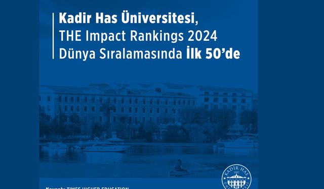 Kadir Has Üniversitesi, THE Impact Rankings 2024 Dünya Sıralamasında İlk 50’de