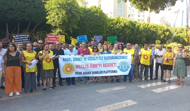 Adana'da Eğitim Sen Üyelerine Yönelik Şiddet Protesto Edildi