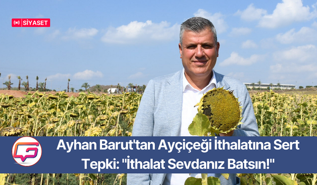 Ayhan Barut'tan Ayçiçeği İthalatına Sert Tepki: "İthalat Sevdanız Batsın!"