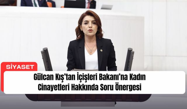 Gülcan Kış’tan İçişleri Bakanı’na Kadın Cinayetleri Hakkında Soru Önergesi