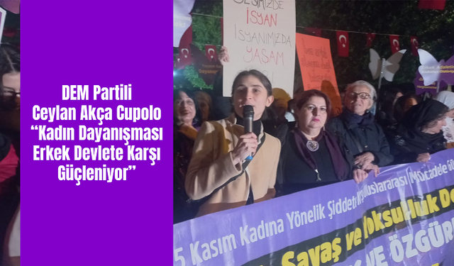 DEM Partili Milletvekili Ceylan Akça Cupolo: “Kadın Dayanışması Erkek Devlete Karşı Güçleniyor”