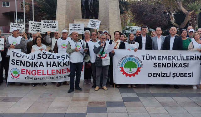 Tüm Emeklilerin Sendikası Denizli Şubesi; İktidarın, biz emeklileri getirdiği nokta açlık ve sefalet oldu