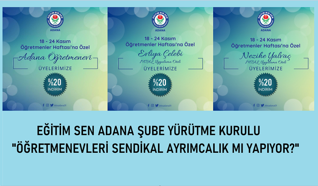 Öğretmenevlerinden Eğitim Bir Sen'e Yüzde 20'lik Kıyağa Eğitim Sen'den Tepki