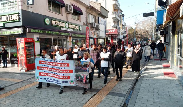 2021 Tüm Emekli Sen Mersin Şube üyeleri 3. Günde Aksaray ve Şereflikoçhisar Sokaklarında