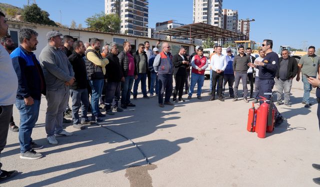 ÇUKUROVA BELEDİYESİ’NDE YANGIN TATBİKATI