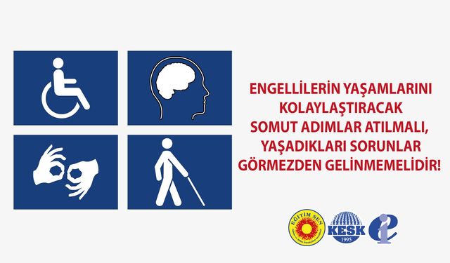 Eğitim Sen’den 3 Aralık Dünya Engelliler Günü Mesajı: "Engellilerin Sorunları Görmezden Gelinmemeli"