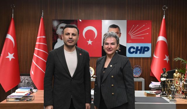 CHP İstanbul Milletvekili Nimet Özdemir'den İl Başkanı Özgür Çelik'e Ziyaret