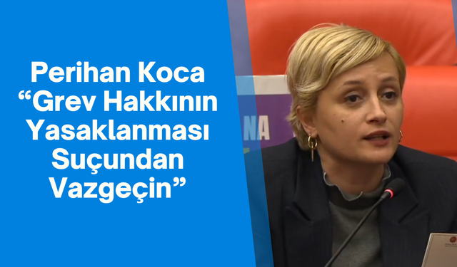 DEM Parti Milletvekili Perihan Koca: “Grev Hakkının Yasaklanması Suçundan Vazgeçin”