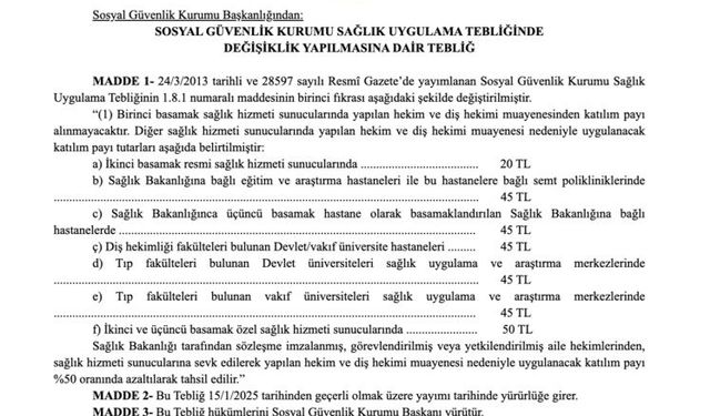 Sağlık Bakanlığı'ndan Katılım Paylarıyla İlgili Açıklama