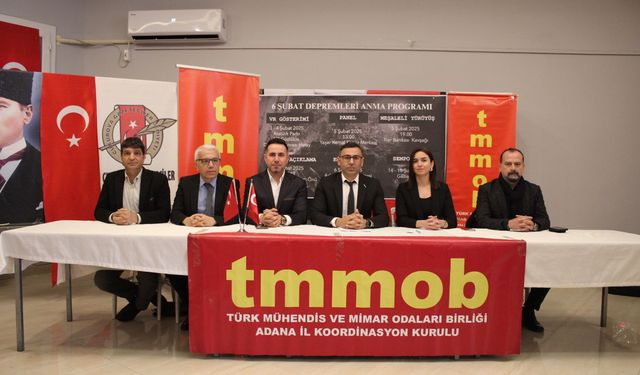 6 Şubat Depremlerinin İkinci Yılında TMMOB Adana İKK'den Basın Açıklaması: Deprem Gerçeği ve Alınmayan Dersler