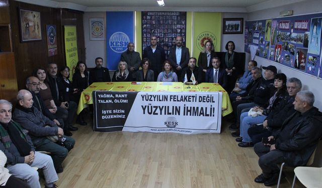 Adana'da KESK, "Aradan yüz yıl da geçse yaşadığımız acıları, bu acıları bizlere reva görenleri unutmayacağız"