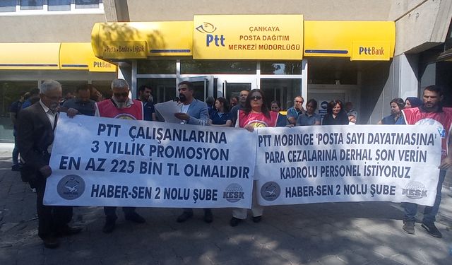 Haber-Sen 2 Nolu Şube'den PTT Önünde Protesto: "Emekçiler Açlık ve Sefalete Mahkûm Ediliyor"