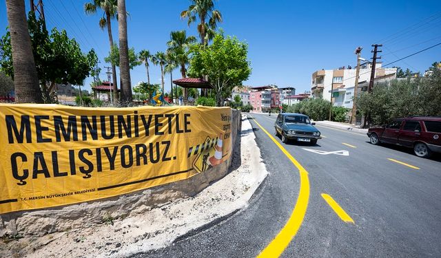 BÜYÜKŞEHİR EKİPLERİ MUT YOLLARINI YENİLEDİ