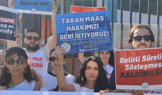 Özel Sektör Öğretmenleri Sendikası'ndan Bilnet Kartal Kampüsü Önünde Protesto: “Güvencesizlik Eğitimi Tehdit Ediyor”