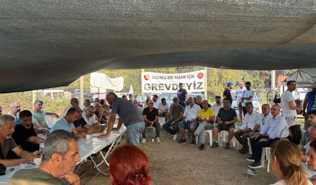 Mersin Emek ve Demokrasi Platformu’ndan Toros Gübre İşçilerine Dayanışma Ziyareti
