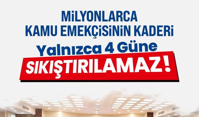 Birleşik Kamu-İş: Milyonlarca Kamu Emekçisinin Kaderi 4 Güne Sıkıştırılamaz!