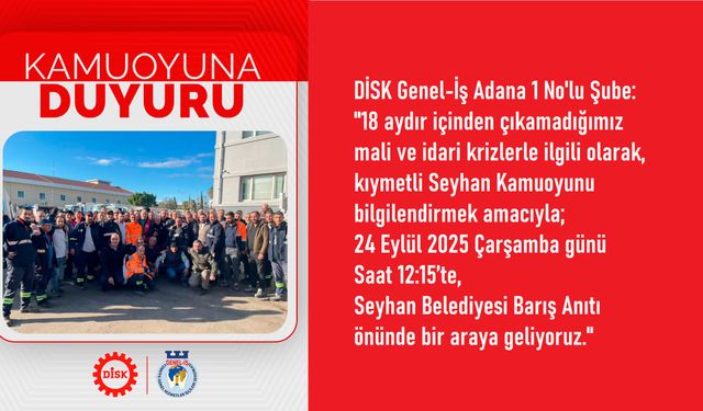 Genel-İş’ten Seyhan Halkına Çağrı: “Emekçilerin Sesine Ses Olun”