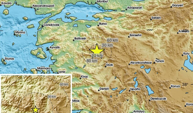 Kütahya Simav 5.4 ile Sallandı: Çevre İllerden de Hissedildi