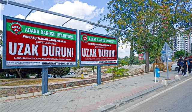 Adana Barosu’ndan Vatandaşa Reklam Panolu Uyarı