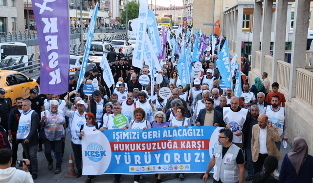 KESK'li İhraçların Yürüyüşü Ankara'da! Siyasi Parti Liderleri ve Vekillerden Göreve İade ve 'KHK Zulmüne Son' Çağrısı
