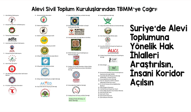 Alevi Sivil Toplum Kuruluşlarından TBMM’ye Ortak Çağrı