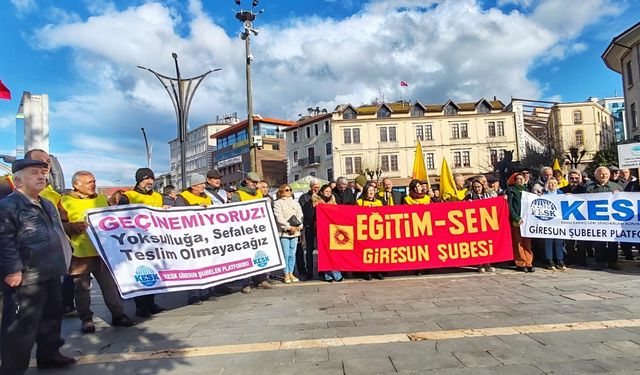 KESK Giresun Şubeler Platformu İş Bıraktı: “Geçinemiyoruz, İnsanca Yaşam İstiyoruz”
