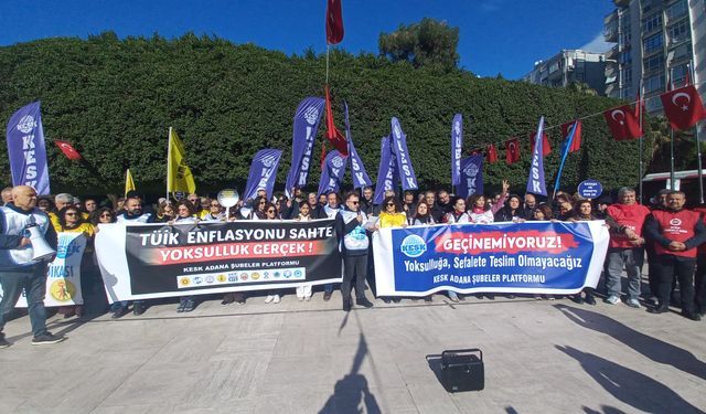 KESK Adana Şubeler Platformu İş Bıraktı ve Yürüdü: “Geçinemiyoruz, İnsanca Bir Yaşam İstiyoruz!”