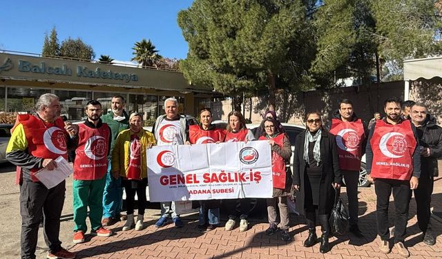 Genel Sağlık-İş Adana Şubesi’nden Balcalı Hastanesi’nde protesto: “3 aydır ödenmeyen haklarımızı istiyoruz!”