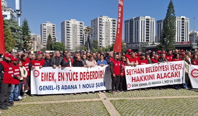 Genel-İş Adana 1 No’lu Şube’den Seyhan Belediyesi Önünde Sert Tepki: “%3 Zam Teklifi Kabul Edilemez”