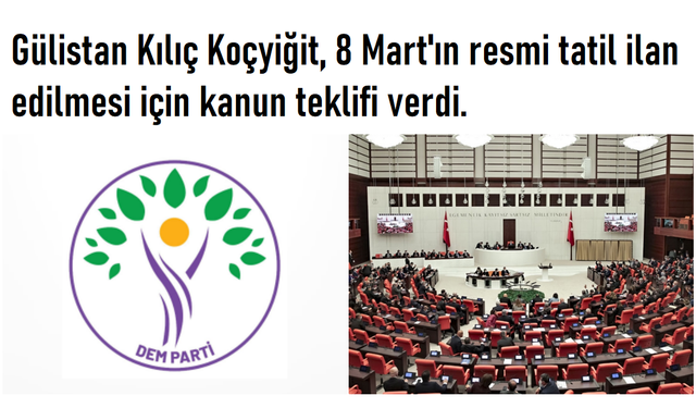 DEM Parti’den 8 Mart için kanun teklifi: “Dünya Kadınlar Günü resmi tatil ilan edilsin”