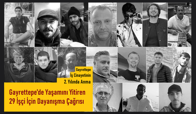 Gayrettepe İş Cinayetinin 2. Yılında 29 İşçi Anılacak: 2 Nisan’da Sessiz Anma Çağrısı