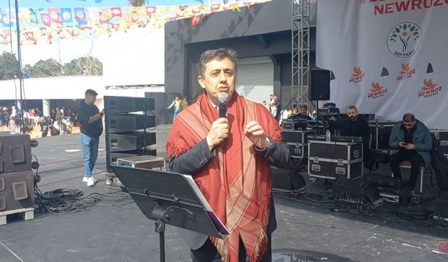 DEM Partili Tiryaki Adana Newroz’unda konuştu: “Demokratik çözüm şart”