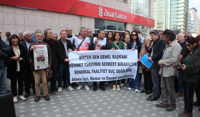 Adana’da sendikalardan ortak çağrı: “Mehmet Türkmen serbest bırakılsın”