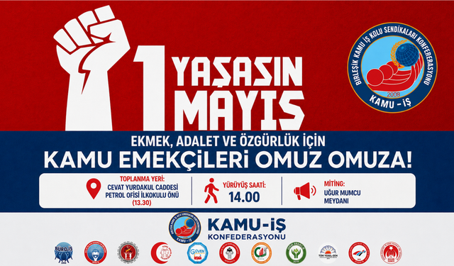Adana’da Birleşik Kamu-İş’ten 1 Mayıs Çağrısı: “Emeğin olmadığı yerde adalet de barış da olmaz”