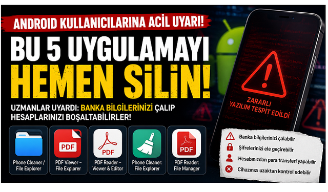 Android Kullanıcılarına Acil Uyarı: Bu 5 Uygulamayı Hemen Silin!